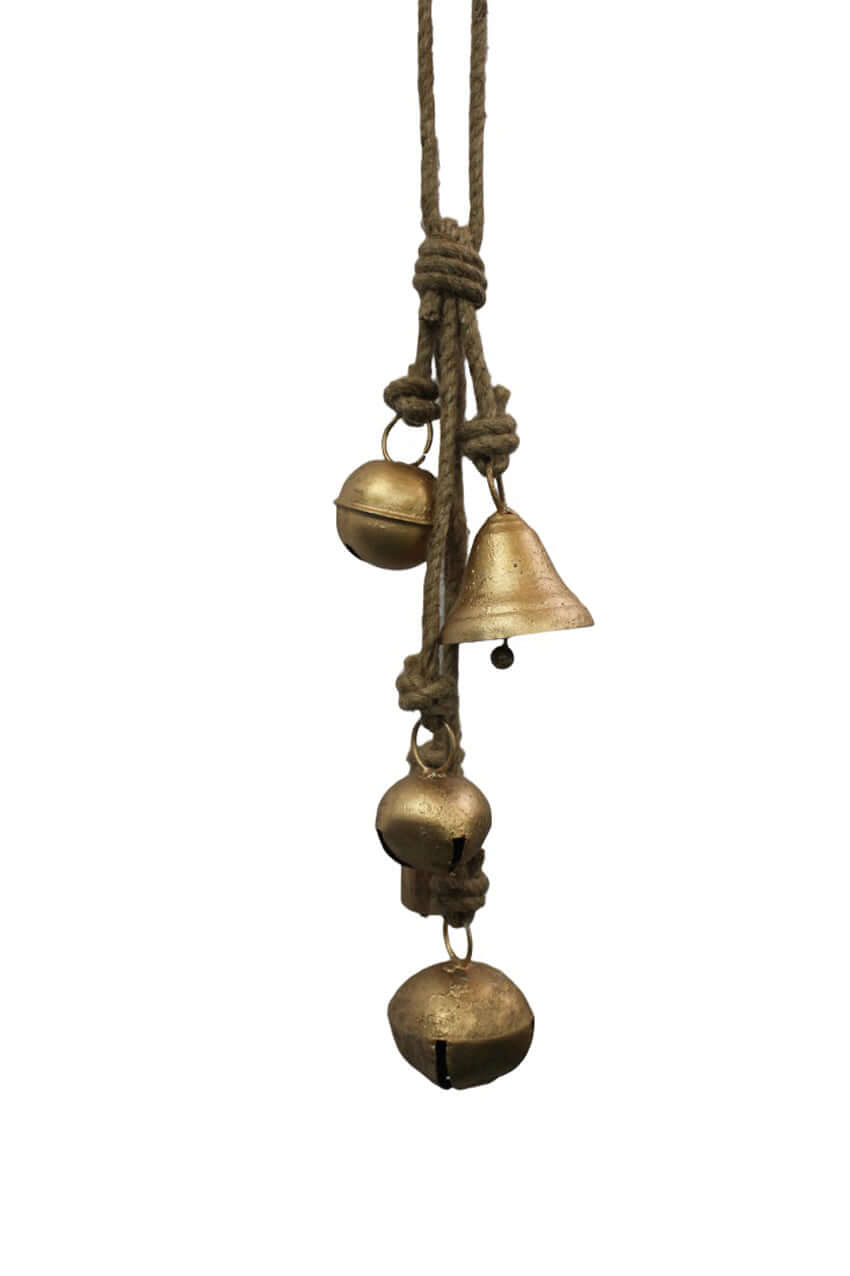Rustic Harmony Jingle Bells Cluster - Vintage Décor